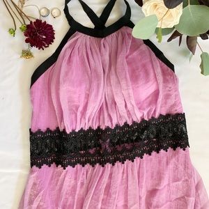 Lilac chiffon maxi dress